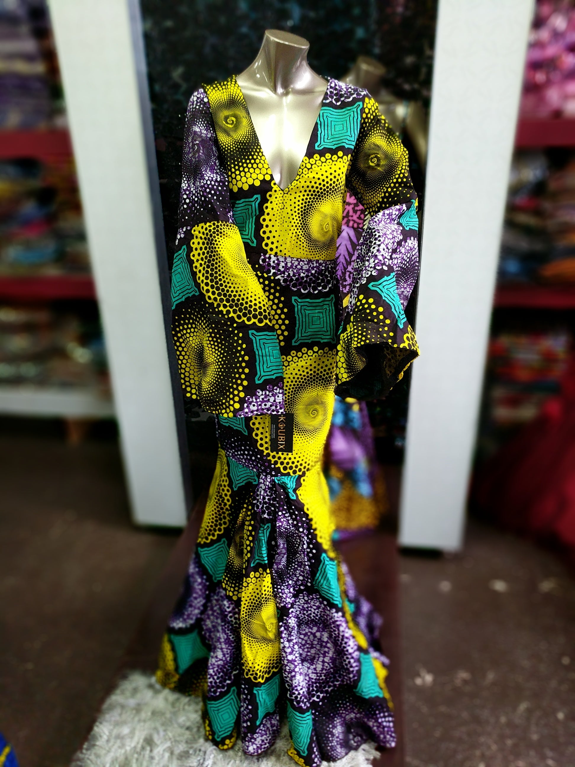 Simia bell sleeve prom dress