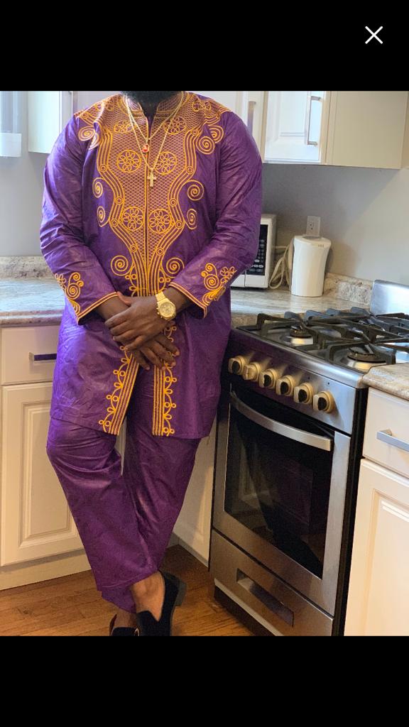 African Men embroidery dashiki outfit