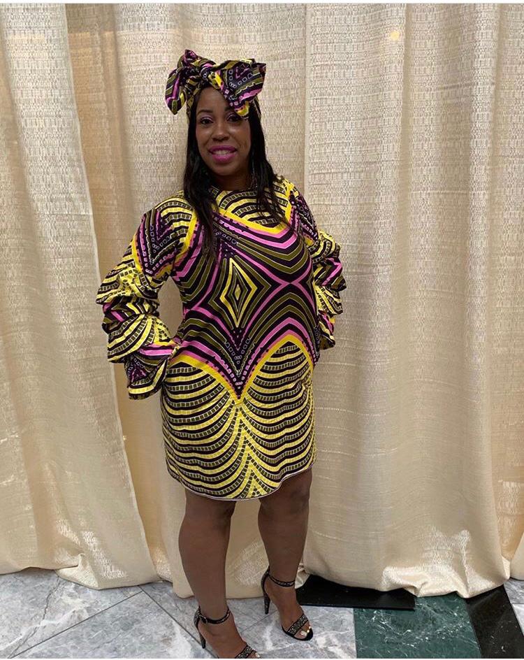 Suzzy ruffle sleeve dress